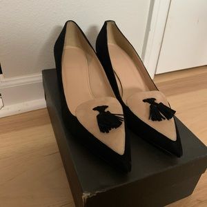 J. Crew made in Italy Black and beige heels. Size 9